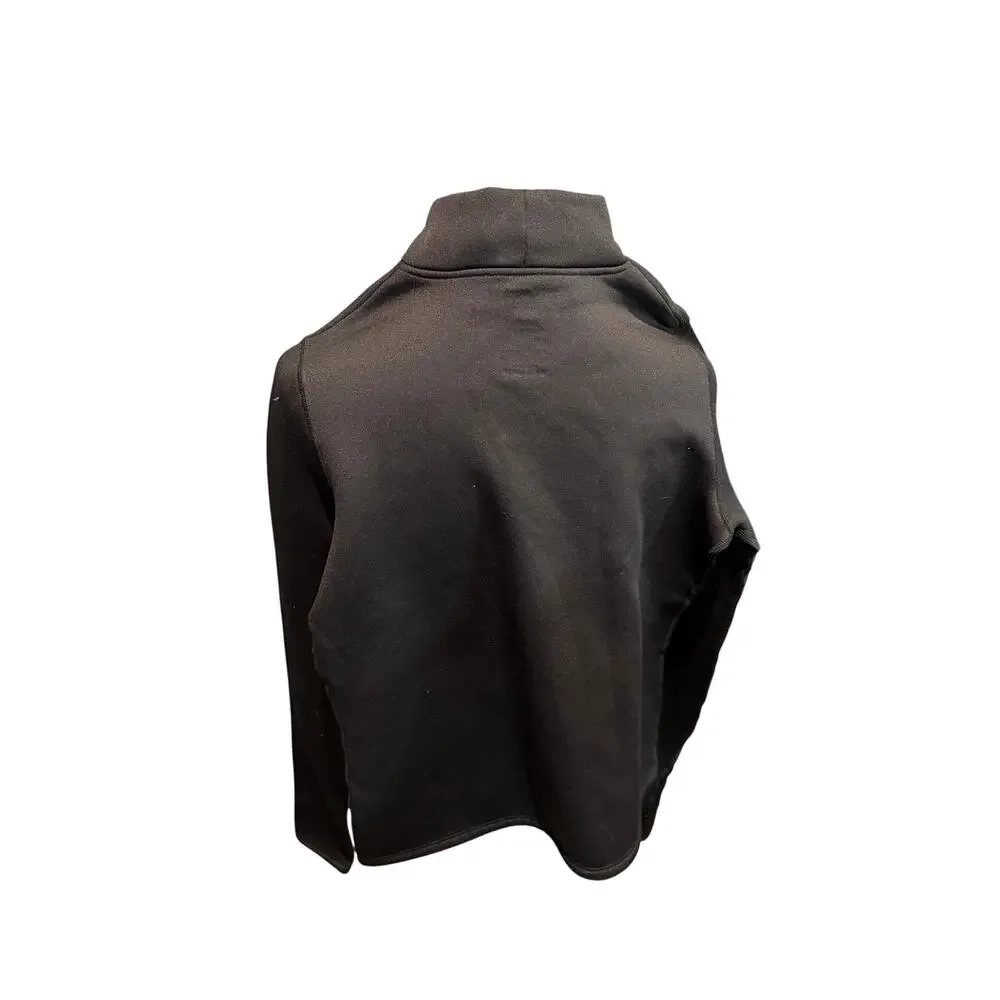 Black Thermal Long Underwear Shirt – High Neck Base Layer – Size M